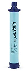 Lifestraw personal water filter, light blue and compact is good for traveling and always having potable water.