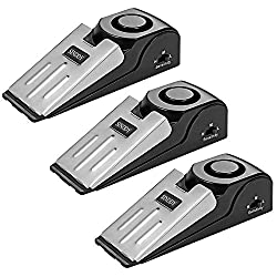 Set of 3 security doorstop alarms, perfect for solo female travelers for extra security when traveling.