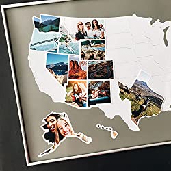 Photo map of the United States, where each photo you put on the map takes the shape of the state it was taken in.