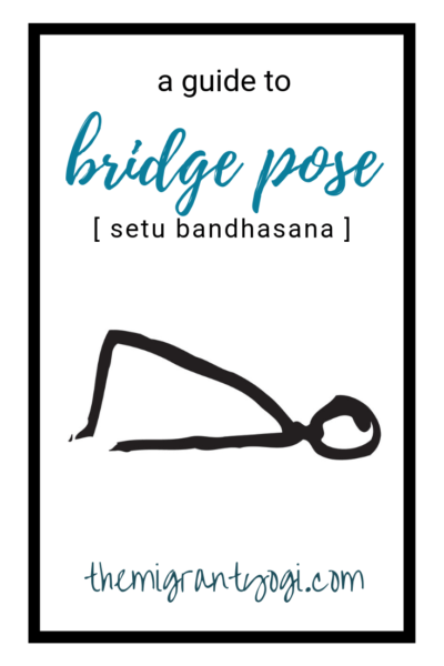 Stick figure doing bridge pose in yoga - setu bandhasana