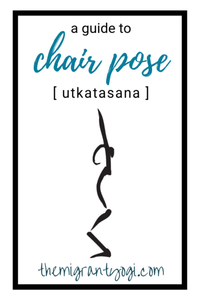 stick figure of a person doing a yoga pose - chair pose, utkatasana