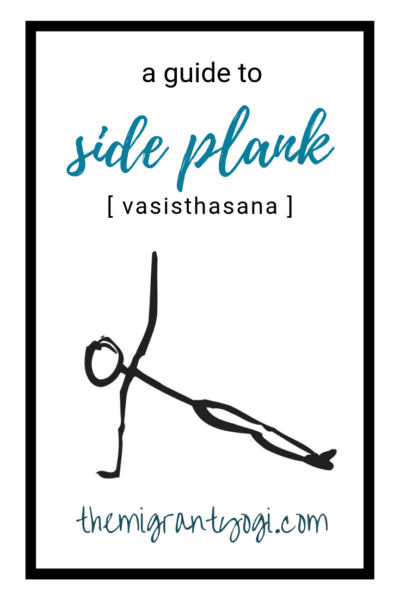 yoga stick figure doing side plank pose (vasisthasana)